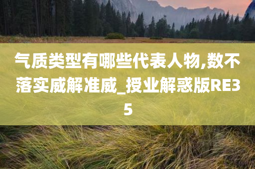 气质类型有哪些代表人物,数不落实威解准威_授业解惑版RE35