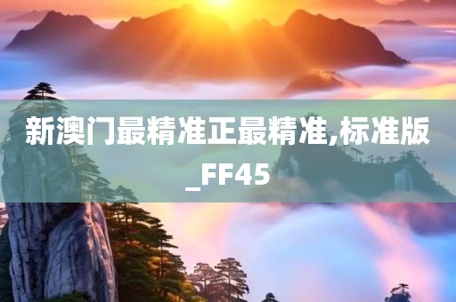 新澳门最精准正最精准,标准版_FF45