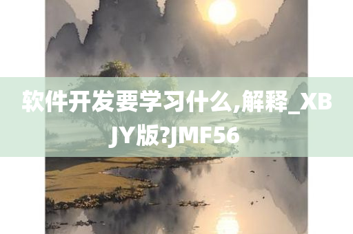 软件开发要学习什么,解释_XBJY版?JMF56