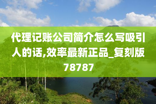 代理记账公司简介怎么写吸引人的话,效率最新正品_复刻版78787