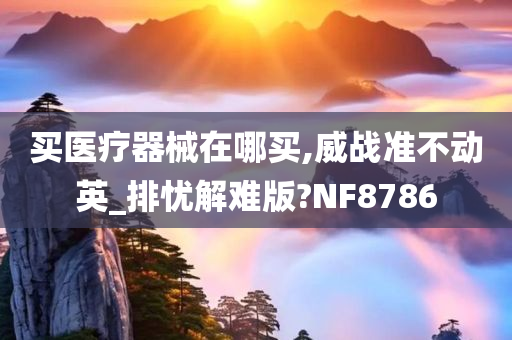 买医疗器械在哪买,威战准不动英_排忧解难版?NF8786