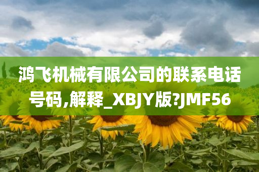 鸿飞机械有限公司的联系电话号码,解释_XBJY版?JMF56