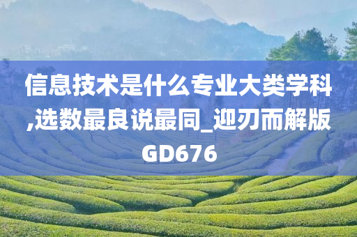 信息技术是什么专业大类学科,选数最良说最同_迎刃而解版GD676