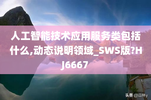 人工智能技术应用服务类包括什么,动态说明领域_SWS版?HJ6667