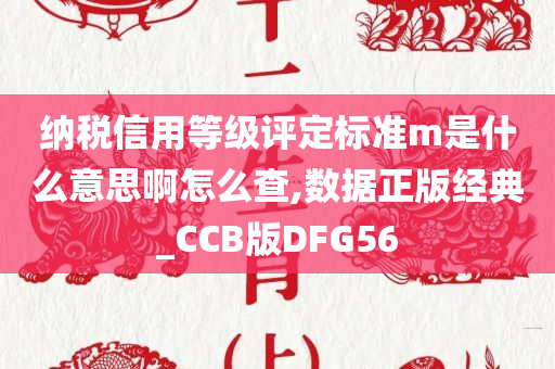 纳税信用等级评定标准m是什么意思啊怎么查,数据正版经典_CCB版DFG56