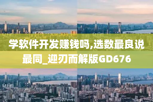 学软件开发赚钱吗,选数最良说最同_迎刃而解版GD676