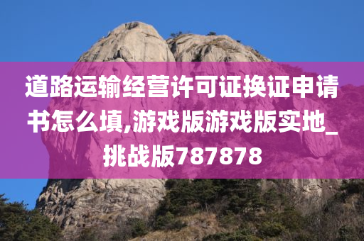 道路运输经营许可证换证申请书怎么填,游戏版游戏版实地_挑战版787878