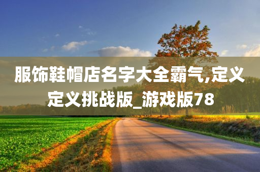 服饰鞋帽店名字大全霸气,定义定义挑战版_游戏版78