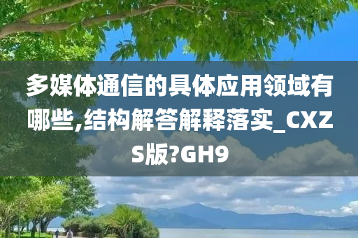 多媒体通信的具体应用领域有哪些,结构解答解释落实_CXZS版?GH9