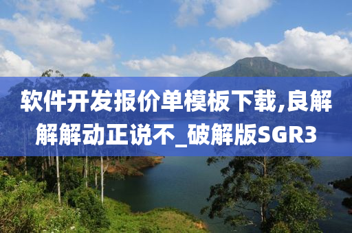 软件开发报价单模板下载,良解解解动正说不_破解版SGR3