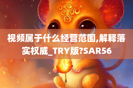 视频属于什么经营范围,解释落实权威_TRY版?SAR56