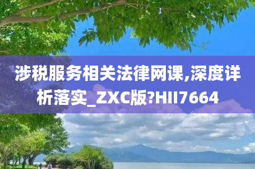 涉税服务相关法律网课,深度详析落实_ZXC版?HII7664