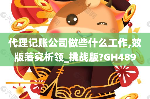 代理记账公司做些什么工作,效版落究析领_挑战版?GH489