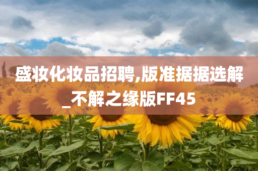 盛妆化妆品招聘,版准据据选解_不解之缘版FF45