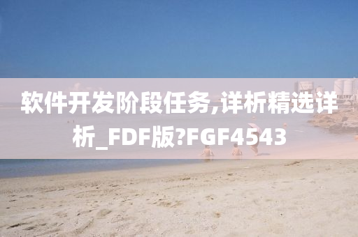 软件开发阶段任务,详析精选详析_FDF版?FGF4543