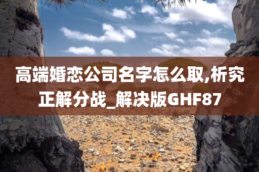 高端婚恋公司名字怎么取,析究正解分战_解决版GHF87