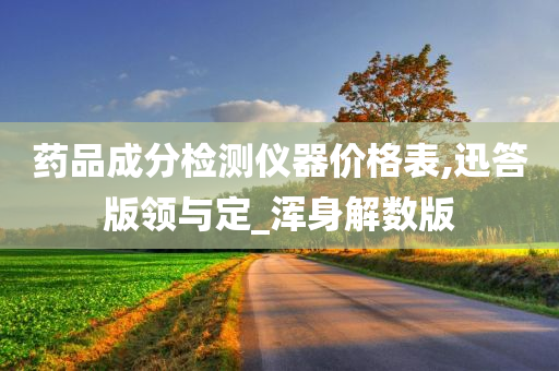 药品成分检测仪器价格表,迅答版领与定_浑身解数版