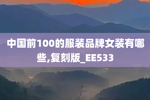 中国前100的服装品牌女装有哪些,复刻版_EE533