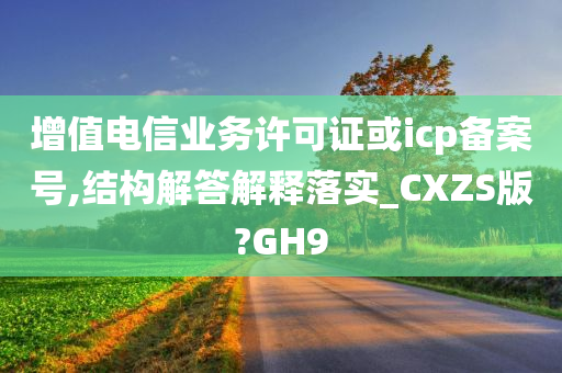 增值电信业务许可证或icp备案号,结构解答解释落实_CXZS版?GH9