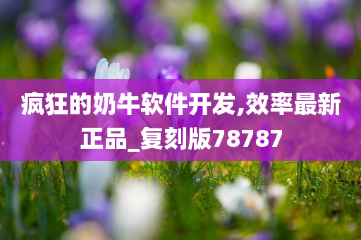 疯狂的奶牛软件开发,效率最新正品_复刻版78787