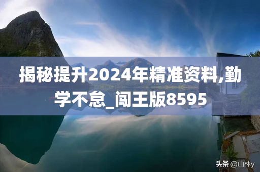 揭秘提升2024年精准资料,勤学不怠_闯王版8595