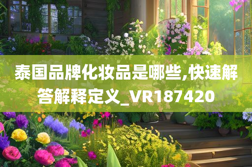 泰国品牌化妆品是哪些,快速解答解释定义_VR187420