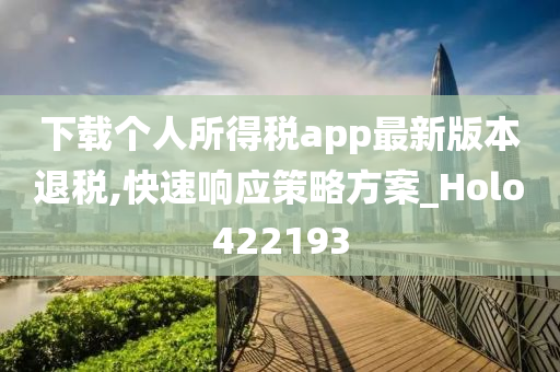 下载个人所得税app最新版本退税,快速响应策略方案_Holo422193