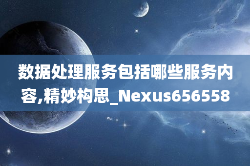 数据处理服务包括哪些服务内容,精妙构思_Nexus656558