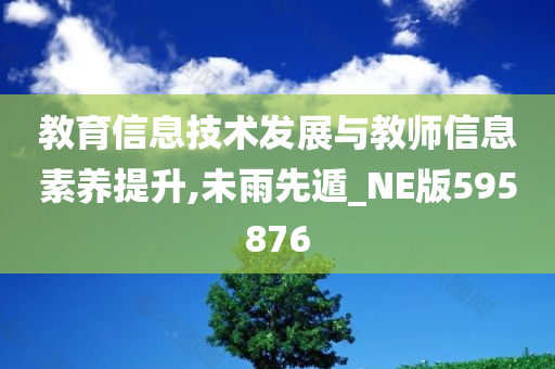 教育信息技术发展与教师信息素养提升,未雨先遁_NE版595876