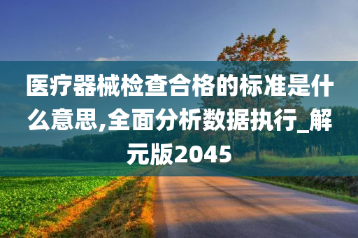 医疗器械检查合格的标准是什么意思,全面分析数据执行_解元版2045