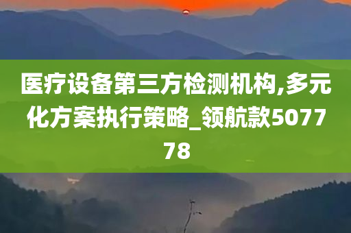 医疗设备第三方检测机构,多元化方案执行策略_领航款507778