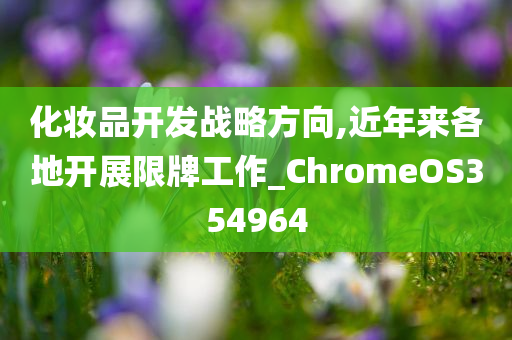 化妆品开发战略方向,近年来各地开展限牌工作_ChromeOS354964