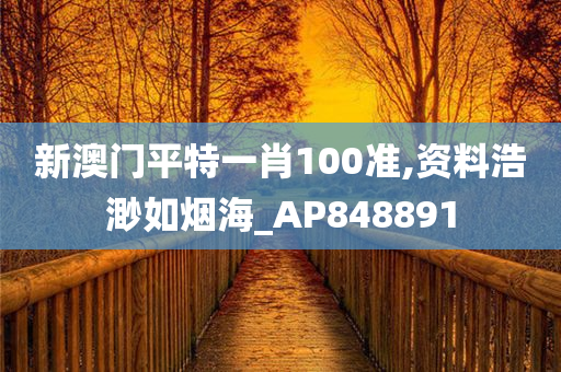 新澳门平特一肖100准,资料浩渺如烟海_AP848891