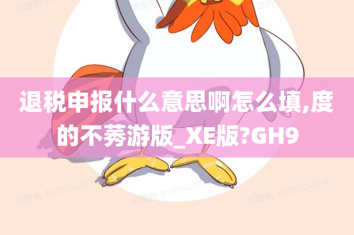 退税申报什么意思啊怎么填,度的不莠游版_XE版?GH9