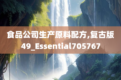 食品公司生产原料配方,复古版49_Essential705767