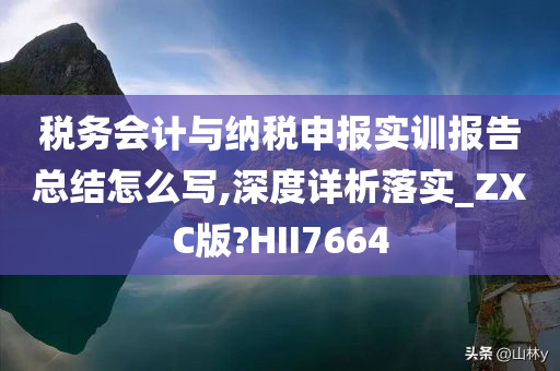 税务会计与纳税申报实训报告总结怎么写,深度详析落实_ZXC版?HII7664