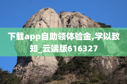 下载app自助领体验金,学以致知_云端版616327