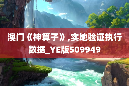 澳门《神算子》,实地验证执行数据_YE版509949