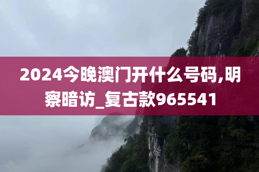 2024今晚澳门开什么号码,明察暗访_复古款965541