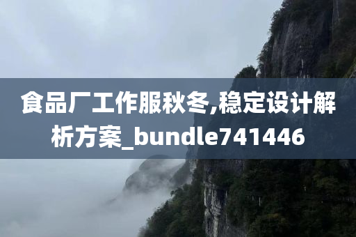 食品厂工作服秋冬,稳定设计解析方案_bundle741446