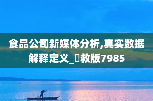 食品公司新媒体分析,真实数据解释定义_劻救版7985