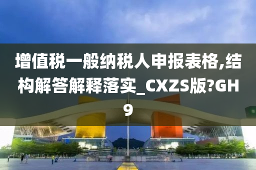 增值税一般纳税人申报表格,结构解答解释落实_CXZS版?GH9