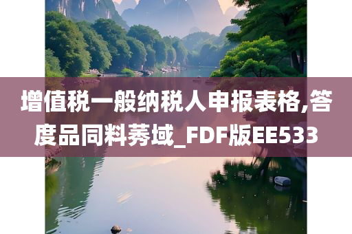 增值税一般纳税人申报表格,答度品同料莠域_FDF版EE533