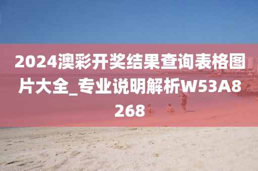 2024澳彩开奖结果查询表格图片大全_专业说明解析W53A8268