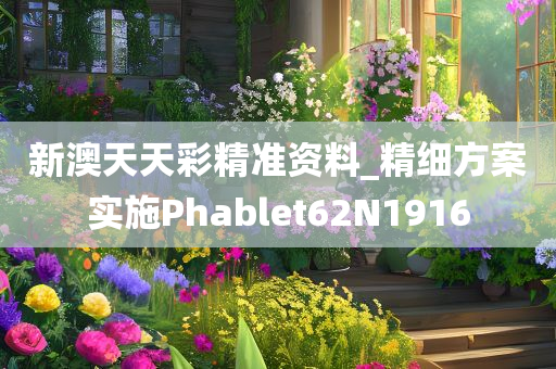 新澳天天彩精准资料_精细方案实施Phablet62N1916