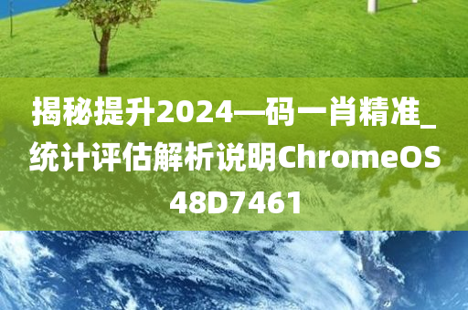 揭秘提升2024—码一肖精准_统计评估解析说明ChromeOS48D7461