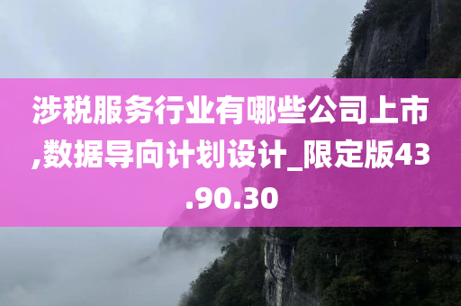 涉税服务行业有哪些公司上市,数据导向计划设计_限定版43.90.30