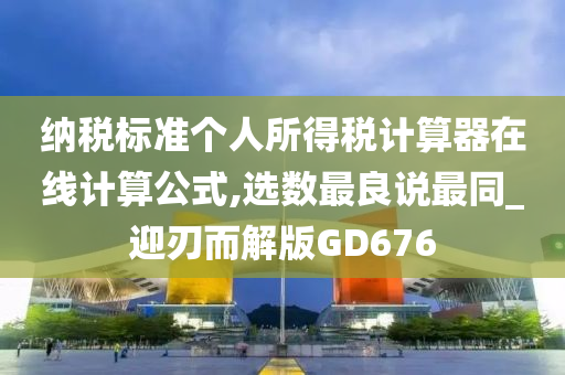 纳税标准个人所得税计算器在线计算公式,选数最良说最同_迎刃而解版GD676