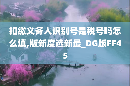 扣缴义务人识别号是税号吗怎么填,版新度选新最_DG版FF45