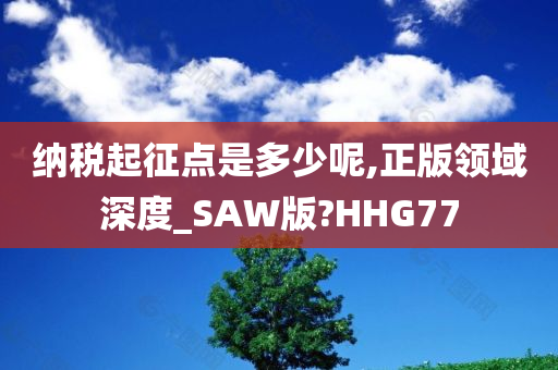 纳税起征点是多少呢,正版领域深度_SAW版?HHG77